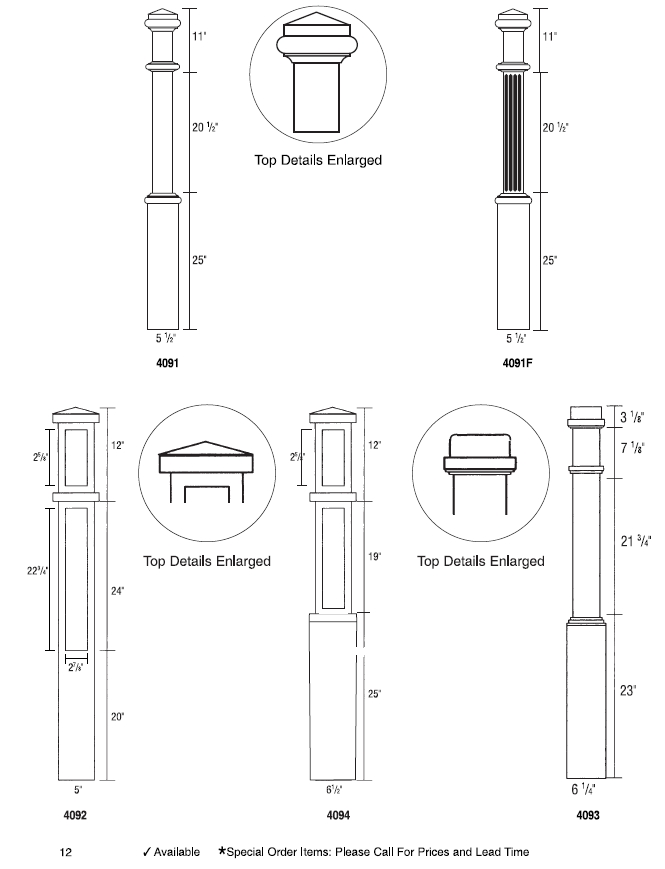 box newels